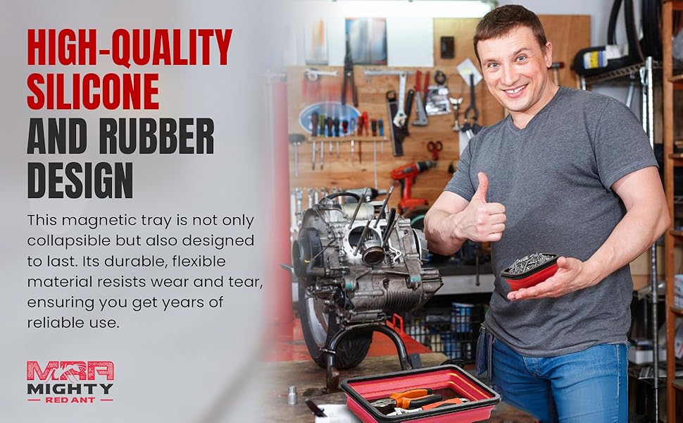 Tool roll bag for mechanics,Durable tool organizer bag,Compact tool roll storage,Magnetic parts tray,Magnetic tray for screws and bolts,Magnetic tray for screws and bolts,Heavy-duty tool roll bag,Small parts magnetic organizer,Tool roll with compartments,Magnetic tray for workshop use