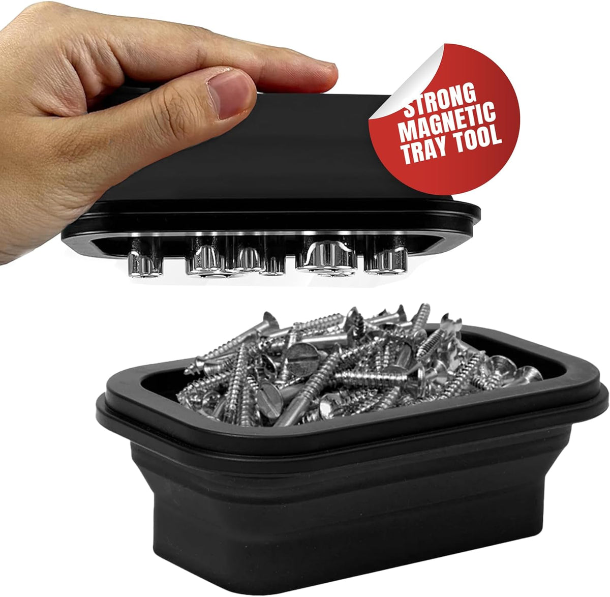 Tool roll bag for mechanics,Durable tool organizer bag,Compact tool roll storage,Magnetic parts tray,Magnetic tray for screws and bolts,Magnetic tray for screws and bolts,Heavy-duty tool roll bag,Small parts magnetic organizer,Tool roll with compartments,Magnetic tray for workshop use