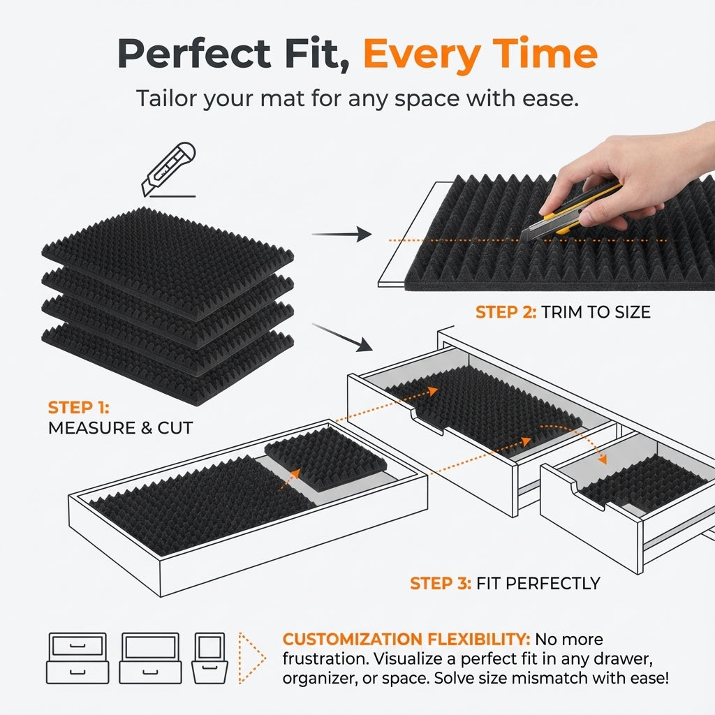 Universal Non-Slip Toolbox Foam Inserts (4-Pack)